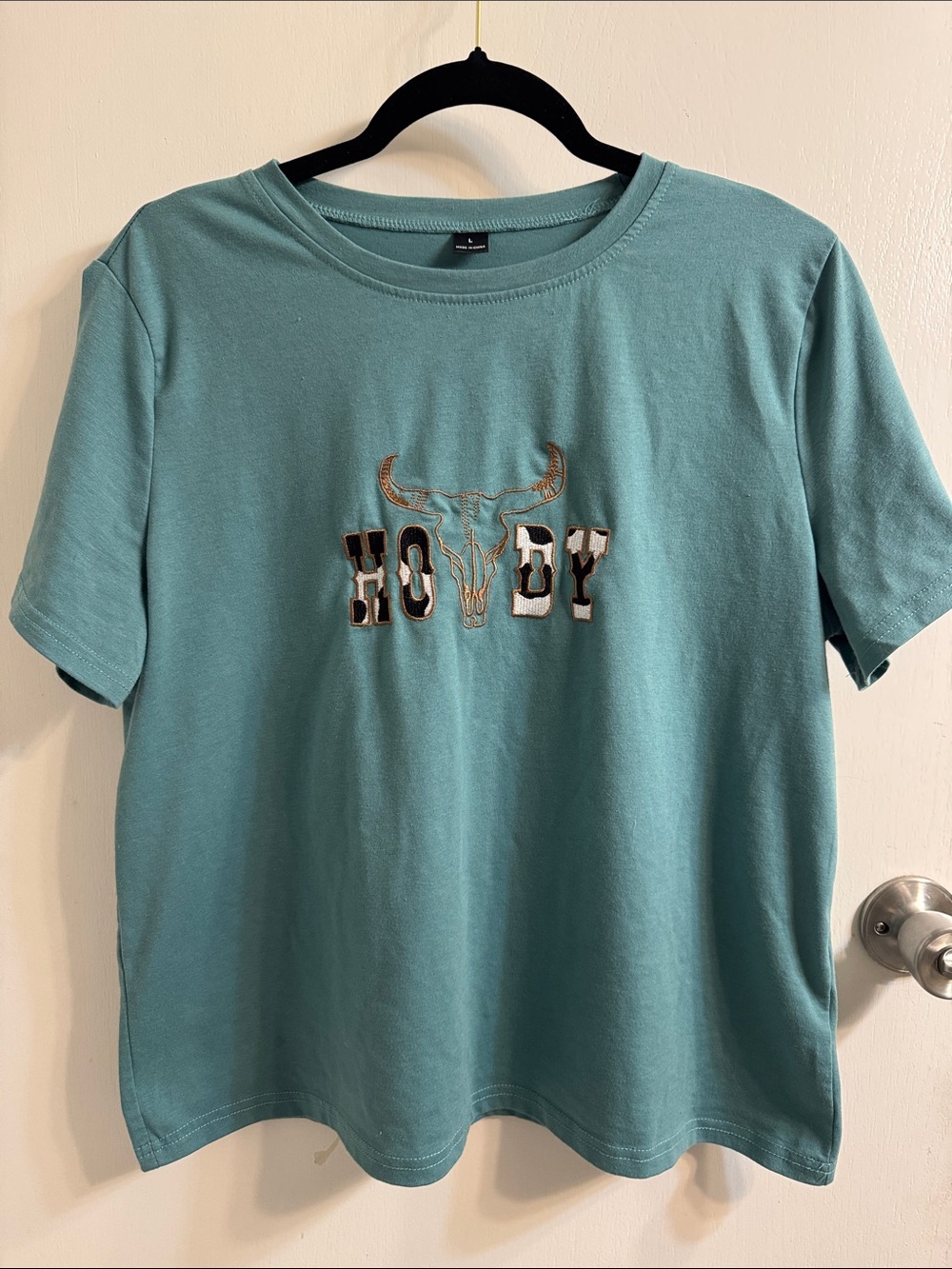 Aqua 'Howdy' Graphic Tee